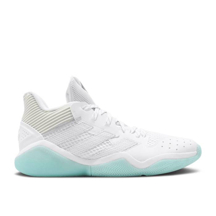 アディダス Adidas 【 Harden Stepback \u0027White Sky Tint\u0027 Men Footwear White/Silver Metallic/Sky Tint 】 ハーデン 足取りうしろ側 天の原 メンズ 白いこと 白いこと Silver しろがね色・しろがね色 天の原