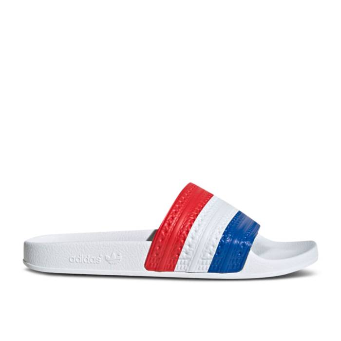 アディダス Adidas 【 Adilette Slides \u0027Usa\u0027 Men Red/Cloud White/Blue 】 アディレッタ メンズ Red 赤・赤いこと 白いこと 白いこと 青碧 青碧