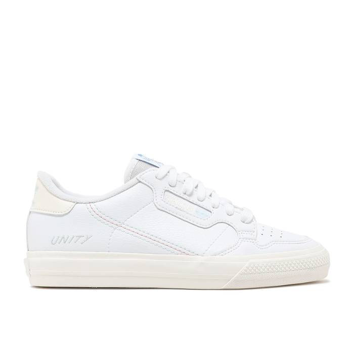 アディダス Adidas 【 Unity X Continental Vulc 'Cloud White' Men Cloud White/Chalk White/Light Blue 】 メンズ 白色 ホワイト 青色 ブルー|スニケス