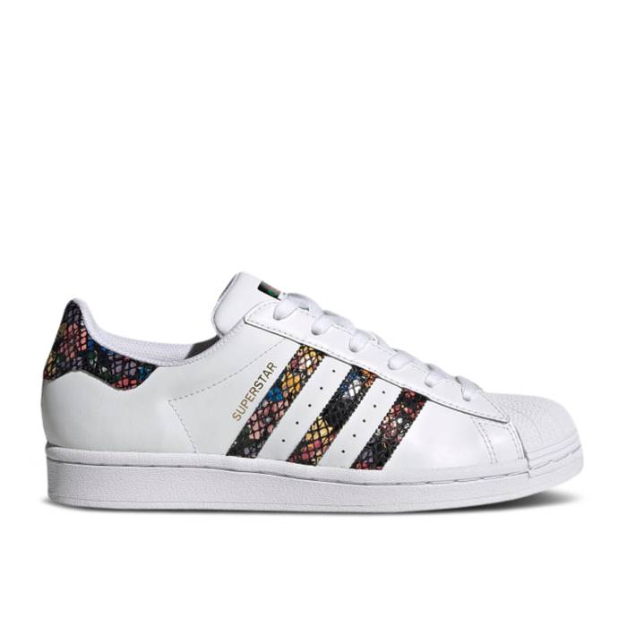 アディダス Adidas 【 Wmns Superstar 'Floral Twist Stripes' Women Cloud White/Core Black/Red 】 Superstar スーパースター レディース 白色 ホワイト コア 黒色 ブラック Red 赤・レッド｜スニケス