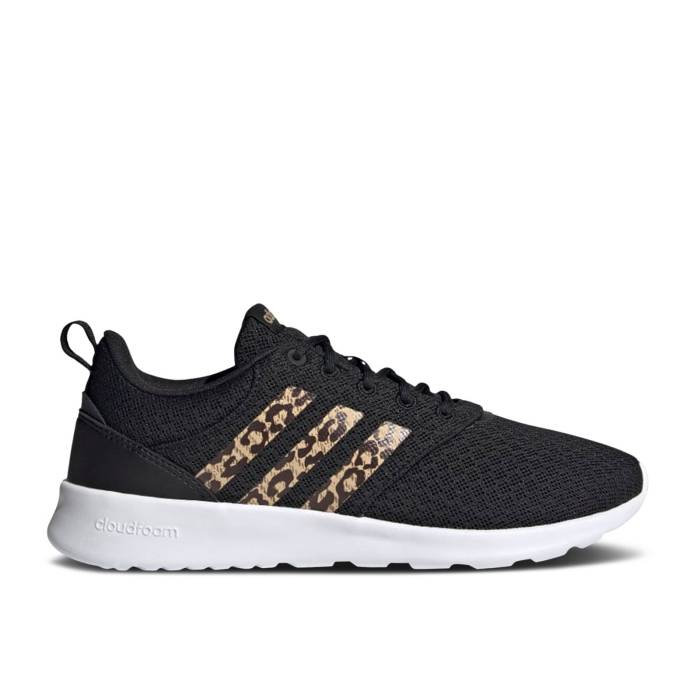 アディダス Adidas 【 Wmns Qt Racer 2.0 \u0027Cheetah Print\u0027 Women Core Black/Hazy Beige/Grey 】 レディース 中核グループ 黒いこと 黒いこと ベージュ 薄墨色 薄墨色