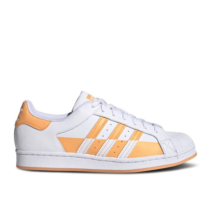 アディダス Adidas 【 Superstar 'Split - White Hazy Orange' Men Cloud White/Core Black/Hazy Orange 】 Superstar スーパースター 白色 ホワイト メンズ 白色 ホワイト コア 黒色 ブラック orange 橙・オレンジ｜スニケス