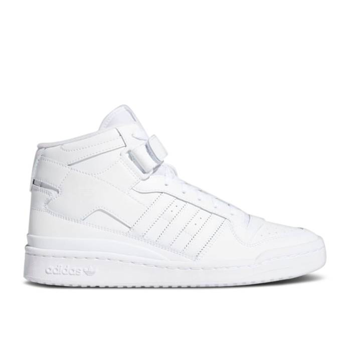 アディダス Adidas 【 Forum Mid \u0027Triple White\u0027 Men Cloud White/Cloud White/Cloud White 】 討論会 ミッド メンズ 白いこと 白いこと