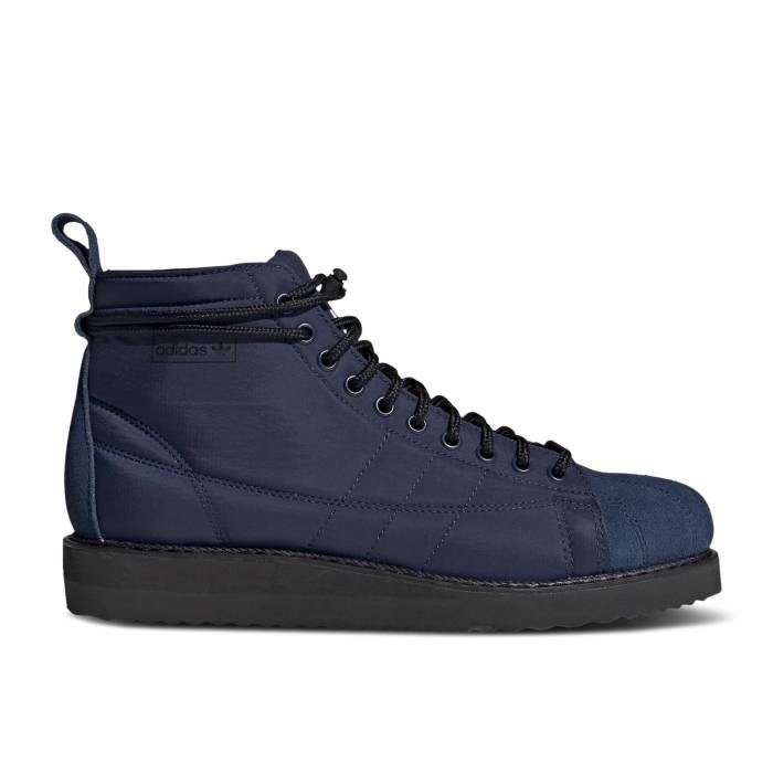 アディダス Adidas 【 Wmns Superstar Boot \u0027Night Indigo\u0027 Women Night Indigo/Night Indigo/Core Black 】 Superstar はやりっ児 ブーツ レディース ナイト爵 藍色・インディゴ 中核グループ 黒いこと 黒いこと