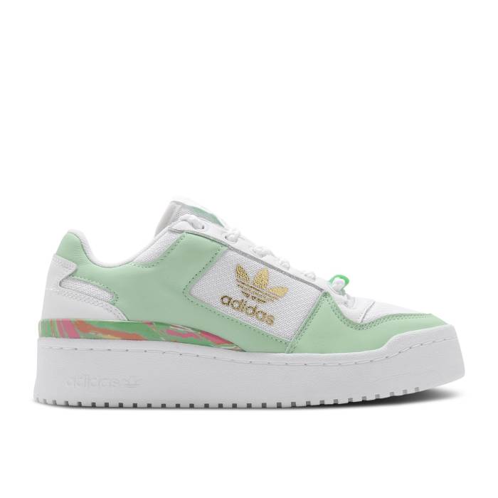 アディダス Adidas 【 Wmns Forum Bold \u0027I Love Dance\u0027 Women Cloud White/Frozen Green/Matte Gold 】 討論会 レディース 白いこと 白いこと green 緑・緑であること ゴールド