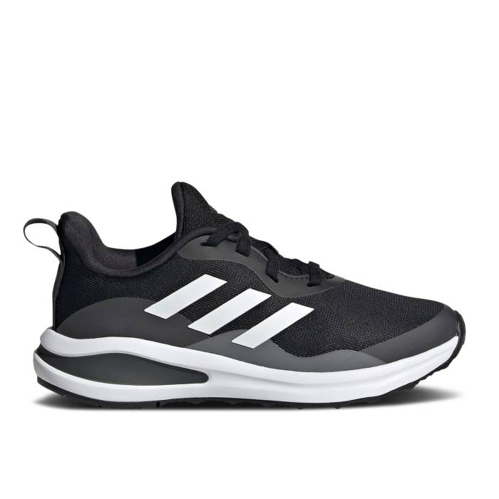 アディダス Adidas 【 Fortarun J Black White Youth Core Black/Cloud White/Grey Six 】 ジュニア キッズ コア 黒色 ブラック 白色 ホワイト 灰色 グレー