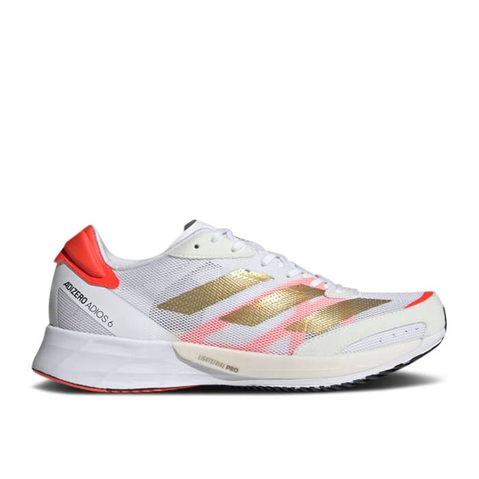 アディダス Adidas 【 Wmns Adizero Adios 6 \u0027Tokyo\u0027 Women Cloud White/Gold Metallic/Solar Red 】 アディゼロ アディオス レディース 白いこと 白いこと ゴールド Red 赤・赤いこと レディース靴-靴