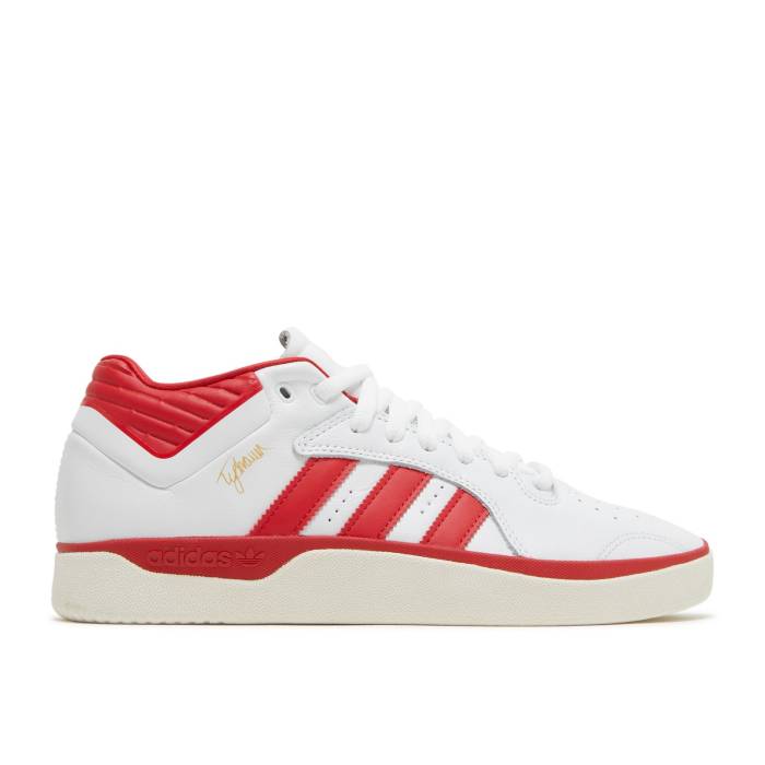 アディダス Adidas 【 Tyshawn Mid 'White Scarlet' Men Cloud White/Scarlet/Cloud White 】 ミッド メンズ 白色 ホワイト