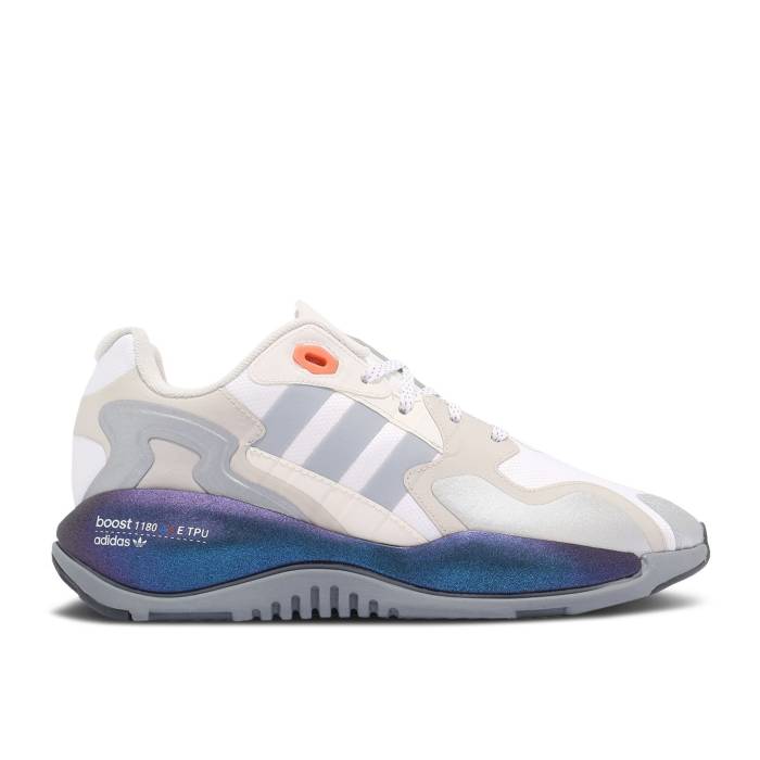 アディダス Adidas 【 Zx Alkyne pace Race Men White/Halo Silver/Glow Blue 】 メンズ 白色 ホワイト Silver 銀色・シルバー 青色 ブルー