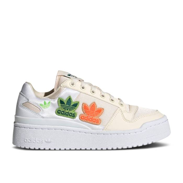 アディダス Adidas 【 Wmns Forum Bold \u0027Embroidered Trefoils\u0027 Women Wonder White/Cloud White/Acid Orange 】 討論会 レディース 白いこと 白いこと orange 橙・オレンジ色