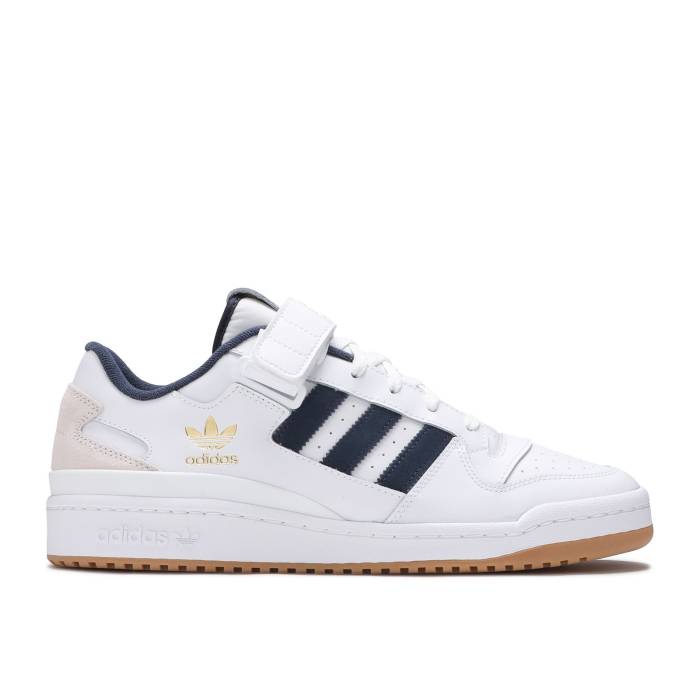 アディダス Adidas 【 Forum Low \u0027White Crew Navy\u0027 Men Cloud White/Crew Navy/Gum 】 討論会 労働者の一団 メンズ 白いこと 白いこと 労働者の一団 紺色 米国海軍