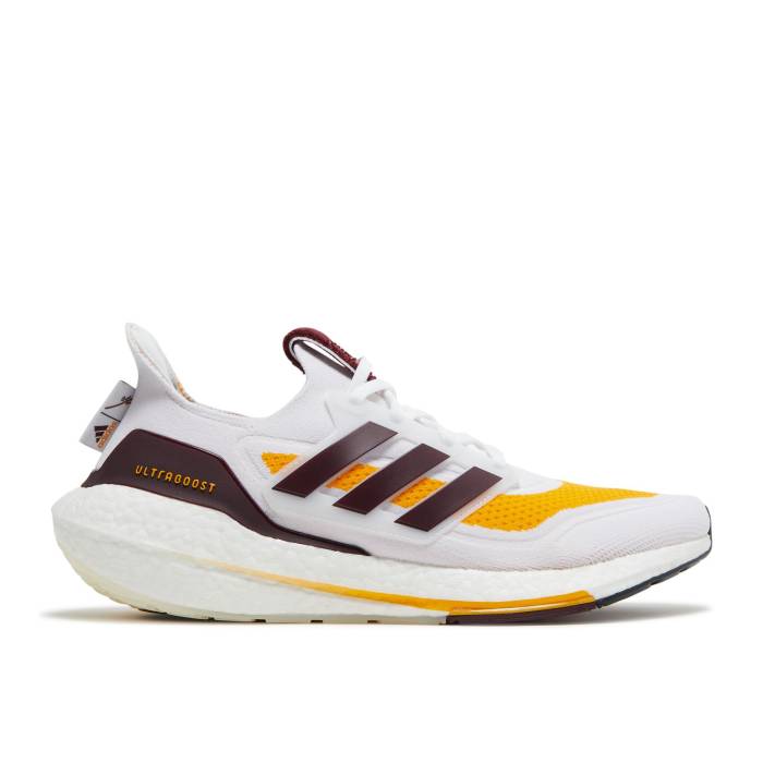 アディダス Adidas 【 Ultraboost 21 \u0027Ncaa Pack - Arizona State\u0027 Men Cloud White/Team Maroon/Team Collegiate Gold 】 アリゾナ メンズ 白いこと 白いこと Team 野球クラブ マルーン ゴールド
