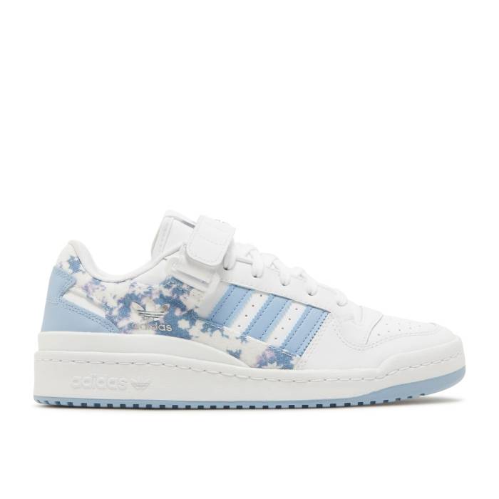 アディダス Adidas 【 Wmns Forum Low \u0027Floral - Ambient Sky\u0027 Women Cloud White/Ambient Sky/Legend Ink 】 討論会 レディース 白いこと 白いこと 天の原 Legend 昔ばなし