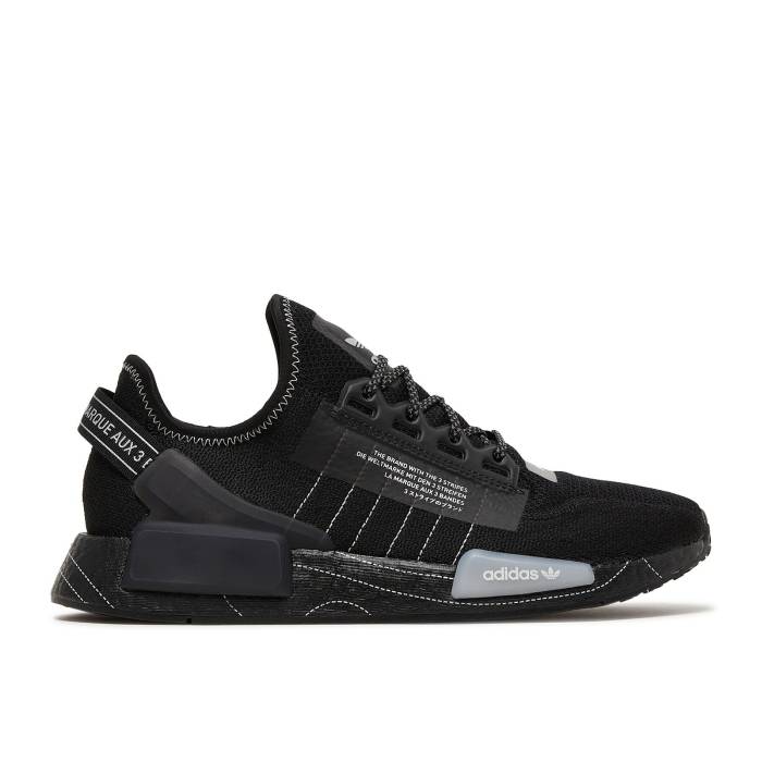 アディダス Adidas 【 Nmd_R1 V2 'Black White' Men Core Black/Cloud White/Grey One 】 メンズ コア 黒色 ブラック 白色 ホワイト 灰色 グレー|スニケス