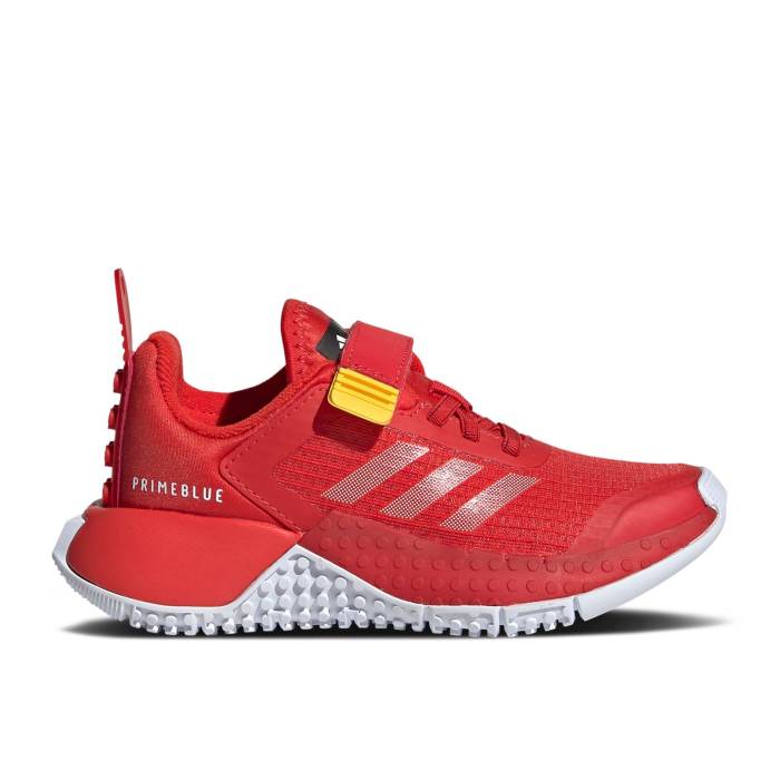 アディダス Adidas 【 Lego X Sport J \u0027Red\u0027 Youth Red/Cloud White/Equipment Yellow 】 御坊っちゃん キッズ Red 赤・赤いこと 白いこと 白いこと yellow 黄味がかった・黄色