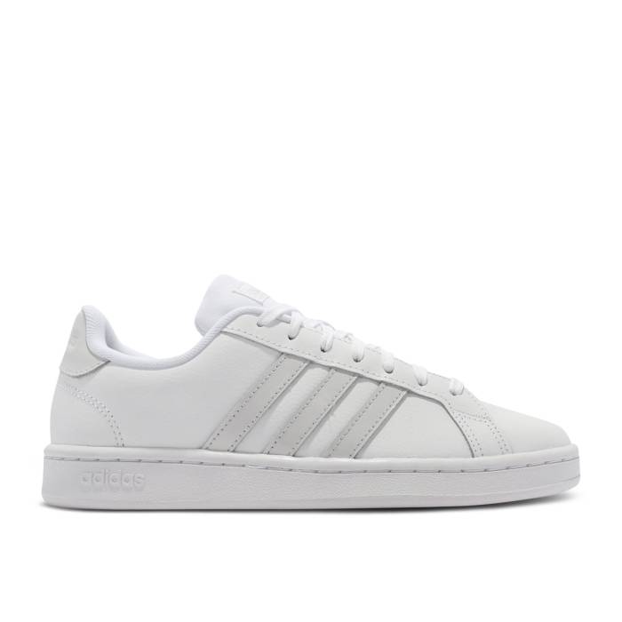 アディダス Adidas 【 Wmns Grand Court White Dash Grey Women Cloud White/Cloud White/Dash Grey 】 グランド コート レディース 白色 ホワイト 灰色 グレー