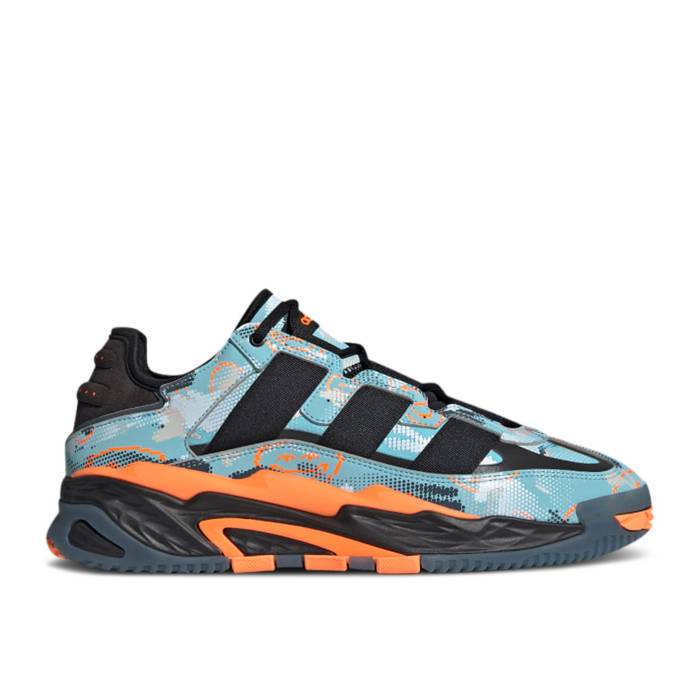 アディダス Adidas 【 Niteball \u0027Light Aqua Camo\u0027 Men Light Aqua/Core Black/Signal Orange 】 アクア メンズ アクア 中核グループ 黒いこと 黒いこと orange 橙・オレンジ色 メンズ靴-スニーカー