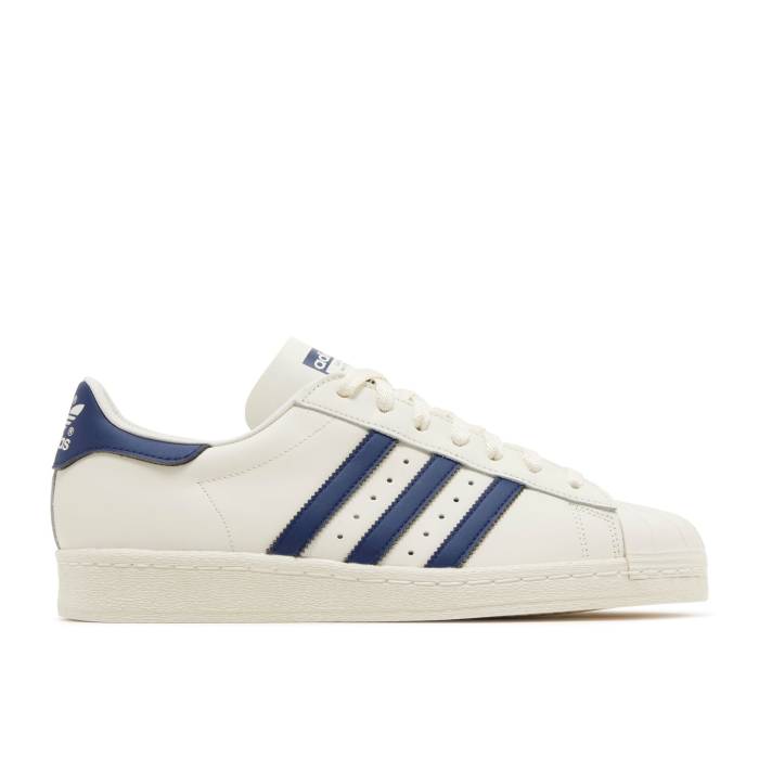 アディダス Adidas 【 Superstar 82 'White Dark Blue' Men Cloud White/Dark Blue/Off White 】 Superstar スーパースター メンズ 白色 ホワイト 青色 ブルー|スニケス