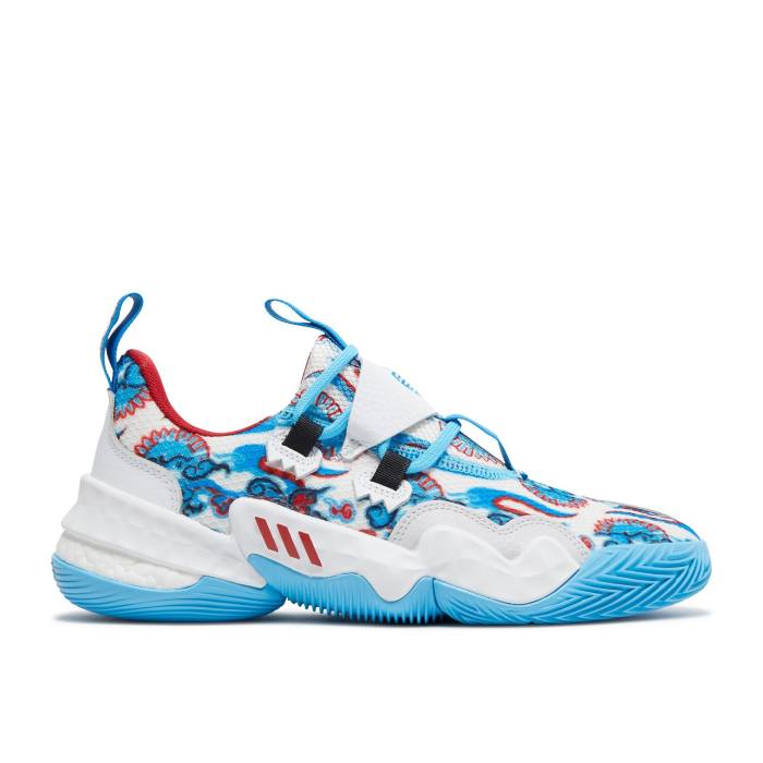 アディダス Adidas 【 Trae Young 1 \u0027Chinese New Year\u0027 Men Sky Rush/Blue Rush/Core Black 】 メンズ 天の原 rush 混雑時 青碧 青色 中核グループ 黒いこと 黒いこと メンズ靴-スニーカー
