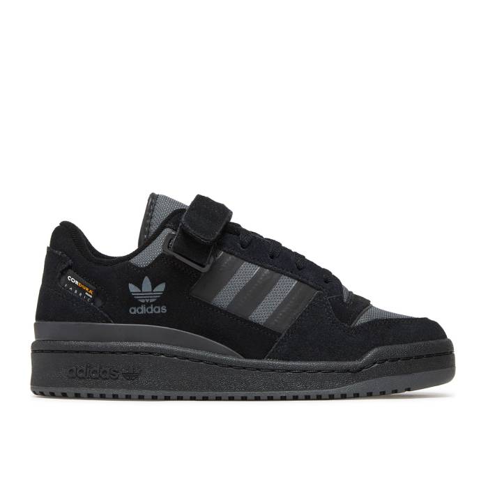 アディダス Adidas 【 Forum Low \u0027Black Grey\u0027 Men Core Black/Grey Six/Silver Metallic 】 討論会 メンズ 中核グループ 黒いこと 黒いこと 薄墨色 薄墨色 Silver しろがね色・しろがね色