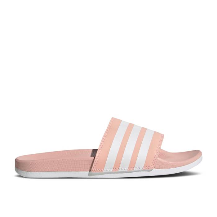 アディダス Adidas 【 Wmns Adilette Comfort Slide \u0027Vapour Pink\u0027 Women Vapour Pink/Cloud White/Cloud White 】 アディレッタ Slide サンダル レディース pink さくら色 白いこと 白いこと
