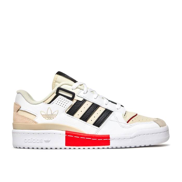 アディダス Adidas 【 Forum Exhibit Low 'White Vivid Red' Men Cloud White/Core Black/Vivid Red 】 フォーラム メンズ 白色 ホワイト コア 黒色 ブラック Red 赤・レッド|スニケス