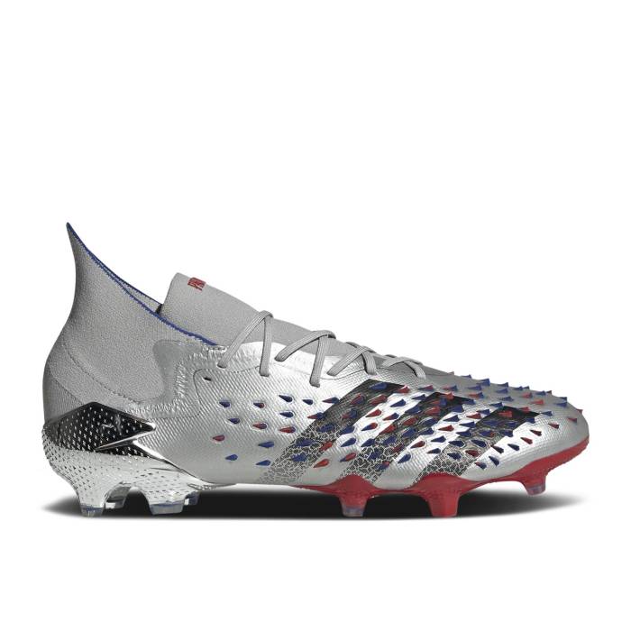 アディダス Adidas 【 Predator Freak.1 Fg 'Demonskin - Silver Metallic' Men Silver Metallic/Core Black/Royal Blue 】 プレデター Silver 銀色・シルバー メンズ Silver 銀色・シルバー コア 黒色 ブラック 青色 ブルー|スニケス