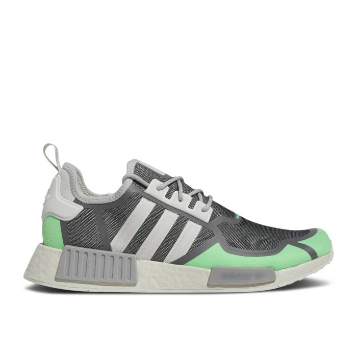 アディダス Adidas 【 Nmd_R1 \u0027Grey Screaming Green\u0027 Men Crystal White/Grey Three/Screaming Green 】 メンズ 白いこと 白いこと 薄墨色 薄墨色 green 緑・緑であること