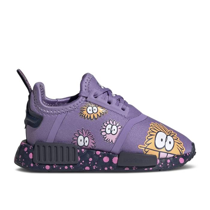 アディダス Adidas 【 Kevin Lyons X Nmd_R1 I \u0027Monster\u0027 Infant Super Purple/Cloud White/Shadow Navy 】 船室 もの言う花 Purple 紫・パープル 白いこと 白いこと シャドー・シャドウ 紺色 米国海軍