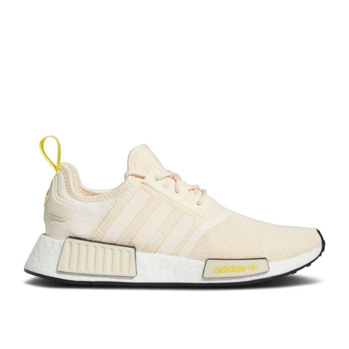 アディダス Adidas 【 Wmns Nmd_R1 \u0027Ecru Tint\u0027 Women Ecru Tint/Ecru Tint/Impact Yellow 】 レディース 差しひびき yellow 黄味がかった・黄色