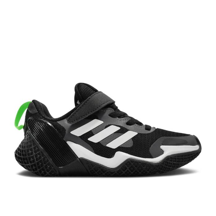 アディダス Adidas 【 4Uture Runner Sport J Black White Youth Core Black/Footwear White/Bright Green 】 ジュニア キッズ コア 黒色 ブラック 白色 ホワイト green 緑・グリーン