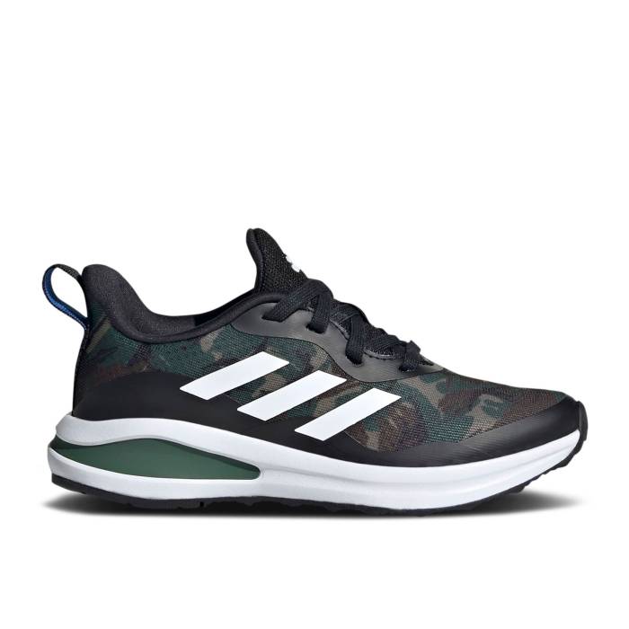アディダス Adidas 【 Fortarun J Black Camo Youth Core Black/Cloud White/Green Oxide 】 ジュニア キッズ コア 黒色 ブラック 白色 ホワイト green 緑・グリーン