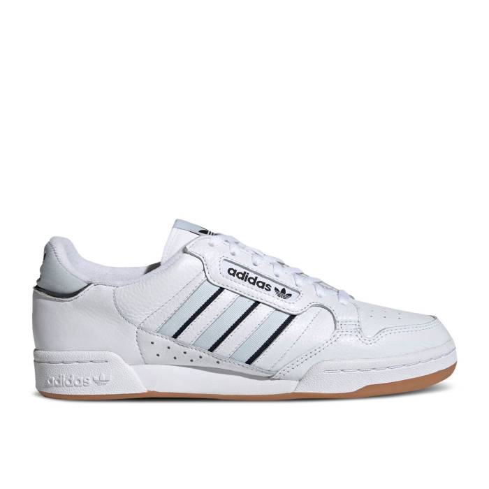アディダス Adidas 【 Continental 80 \u0027Stripes - White Halo Blue\u0027 Men Cloud White/Halo Blue/Collegiate Navy 】 白いこと 白いこと メンズ 白いこと 白いこと 青み 青色 紺色 米国海軍