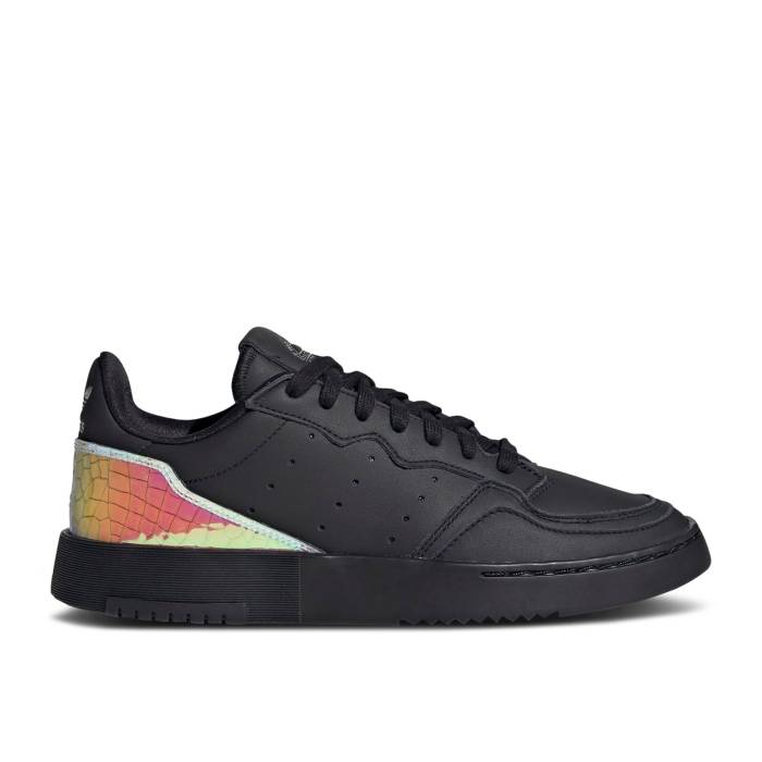 アディダス Adidas 【 Wmns Supercourt \u0027Black Iridescent\u0027 Women Core Black/Core Black/Cloud White 】 レディース 中核グループ 黒いこと 黒いこと 白いこと 白いこと