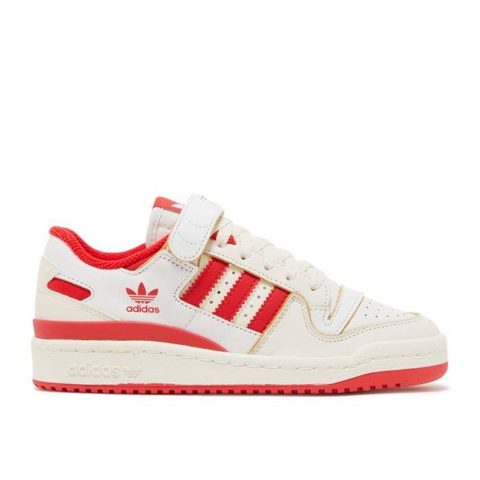 アディダス Adidas 【 Wmns Forum 84 Low \u0027Off White Vivid Red\u0027 Women Off White/Vivid Red/Cloud White 】 討論会 白いこと 白いこと レディース 白いこと 白いこと Red 赤・赤いこと