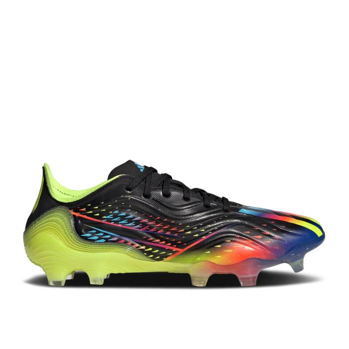 アディダス Adidas 【 Copa Sense.1 Fg \u0027Al Rihla Pack - Black\u0027 Men Core Black/Bright Cyan/Team Solar Yellow 】 メンズ 中核グループ 黒いこと 黒いこと シアン Team 野球クラブ yellow 黄味がかった・黄色