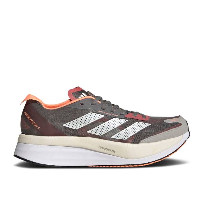 アディダス Adidas 【 Wmns Adizero Boston 11 \u0027Grey Beam Orange\u0027 Women Grey Four/Zero Metalic/Beam Orange 】 アディゼロ 豆の町 レディース 薄墨色 薄墨色 皆無 orange 橙・オレンジ色