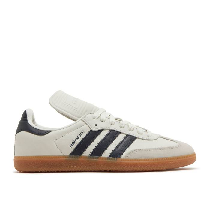 アディダス Adidas 【 Pharrell X Samba Human Race \u0027Cloud White\u0027 Men Cloud White/Night Grey/Light Brown 】 サンバ メンズ 白いこと 白いこと ナイト爵 薄墨色 薄墨色 赤銅色 赤銅色 メンズ靴-スニーカー-靴
