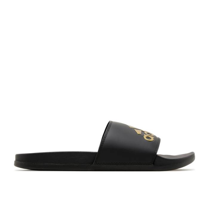 アディダス Adidas 【 Adilette Comfort Slide \u0027Black Gold Metallic\u0027 Men Core Black/Gold Metallic/Core Black 】 アディレッタ Slide サンダル ゴールド メンズ 中核グループ 黒いこと 黒いこと ゴールド