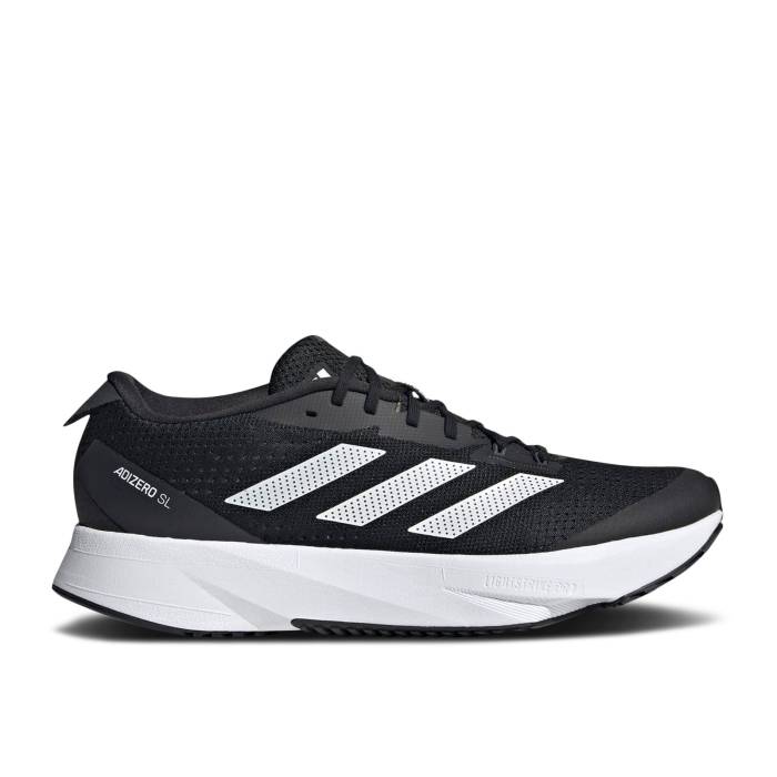 アディダス Adidas 【 Adizero Sl 'Black White' Men Core Black/Cloud White/Carbon 】 アディゼロ メンズ コア 黒色 ブラック 白色 ホワイト カーボン