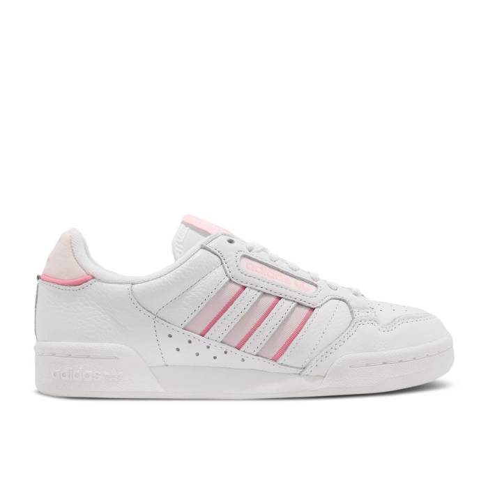 アディダス Adidas 【 Wmns Continental 80 Stripes \u0027White Clear Pink\u0027 Women Cloud White/Clear Pink/Almost Pink 】 レディース 白いこと 白いこと pink さくら色