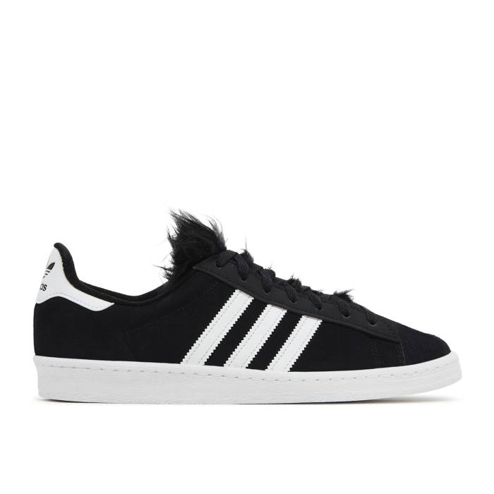アディダス Adidas 【 Jeremy Scott X Campus 80S 'Bones - Black' Men Core Black/Footwear White/Footwear White 】 ジェレミー キャンパス メンズ コア 黒色 ブラック 白色 ホワイト