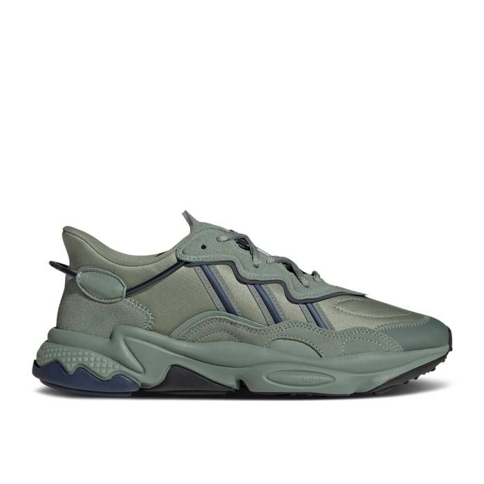 アディダス Adidas 【 Ozweego \u0027Silver Green\u0027 Men Silver Green/Silver Green/Black Blue Metallic 】 メンズ Silver しろがね色・しろがね色 green 緑・緑であること 黒いこと 黒いこと 青碧 青碧