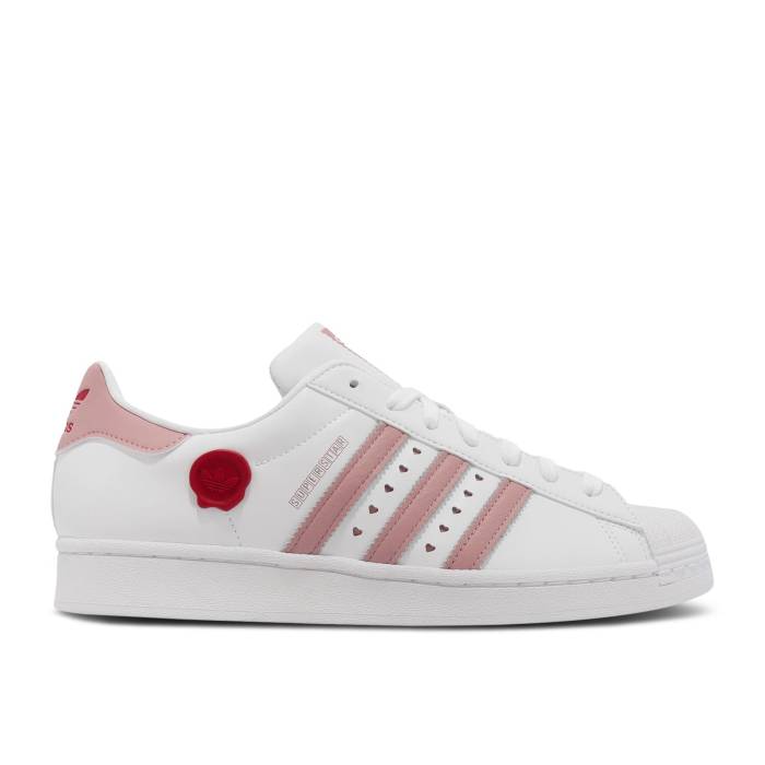 アディダス Adidas 【 Superstar \u0027Valentine\u0027s Day 2023 - Scarlet\u0027 Men Footwear White/Wonder Mauve/Scarlet 】 Superstar はやりっ児 メンズ 白いこと 白いこと