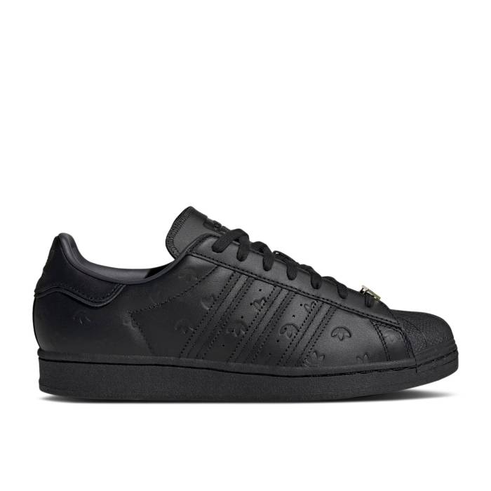 アディダス Adidas 【 Superstar \u0027Allover Debossed Trefoils - Black\u0027 Men Core Black/Core Black/Carbon 】 Superstar はやりっ児 メンズ 中核グループ 黒いこと 黒いこと 炭素