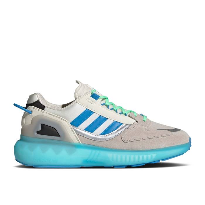アディダス Adidas 【 Zx 5K Boost \u0027Off White Pulse Blue\u0027 Men Off White/Pulse Blue/Beam Green 】 ブースト 白いこと 白いこと メンズ 白いこと 白いこと 青み 青色 green 緑・緑であること