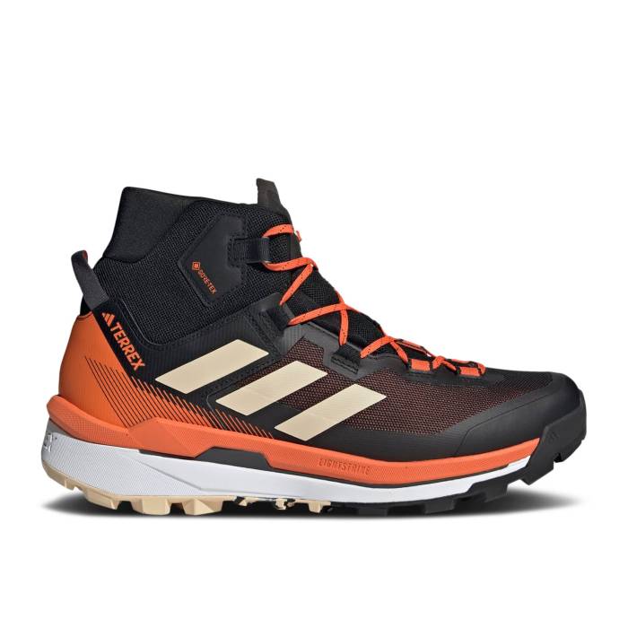 アディダス Adidas 【 Terrex Skychaser Tech Mid Gore-Tex \u0027Black Impact Orange\u0027 Men Core Black/Sand Strata/Impact Orange 】 テック ミッド ゴアテックス 差しひびき メンズ 中核グループ 黒いこと 黒いこと 砂色・真砂 差しひびき