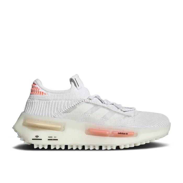 アディダス Adidas 【 Wmns Nmd_S1 \u0027White Coral Fusion\u0027 Women Cloud White/Off White/Coral Fusion 】 レディース 白いこと 白いこと Fusion 核融合反応