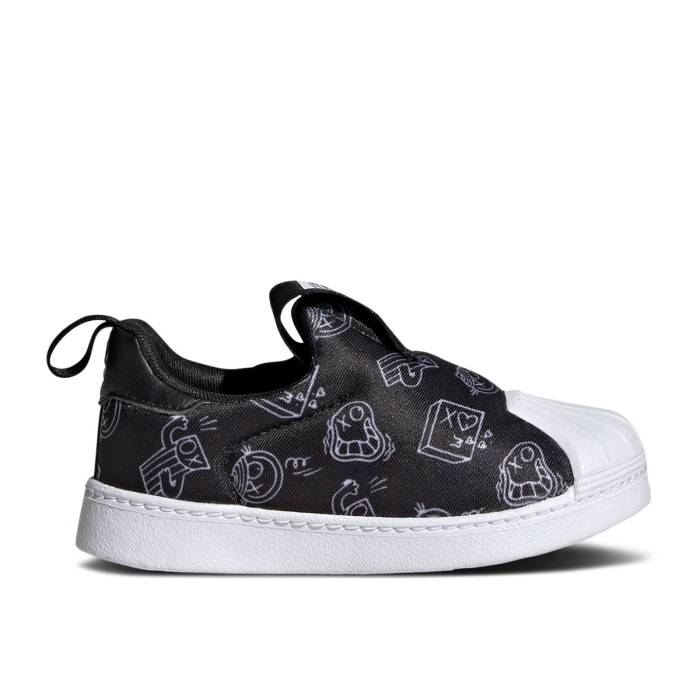 アディダス Adidas 【 Infant Core Black/Cloud White/Core Black 】 ベビー コア 黒色 ブラック 白色 ホワイト｜スニケス
