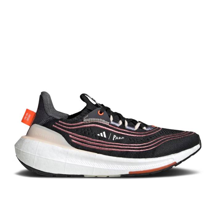 アディダス Adidas 【 Parley X Wmns Ultraboost Light \u0027Black Solar Red\u0027 Women Core Black/Cloud White/Grey Five 】 レディース 中核グループ 黒いこと 黒いこと 白いこと 白いこと 薄墨色 薄墨色